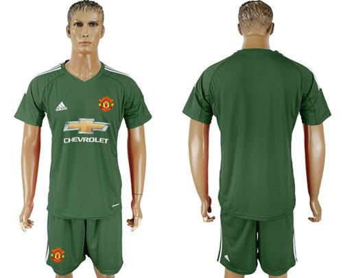 Manchester United Blank Green Goalkeeper Soccer Club Jersey - Click Image to Close